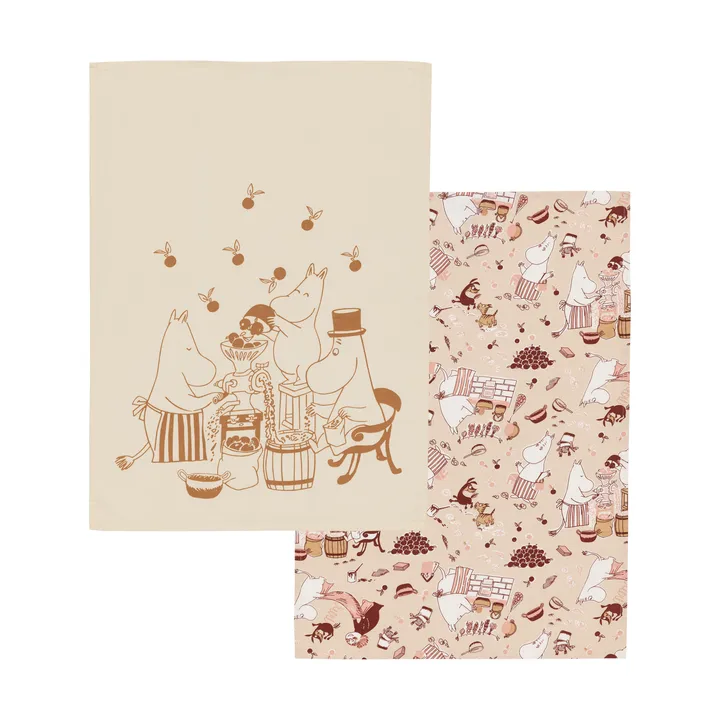 Paños de cocina 50x70 cm, 2 piezas - Alegría en casa - Moomin Arabia
