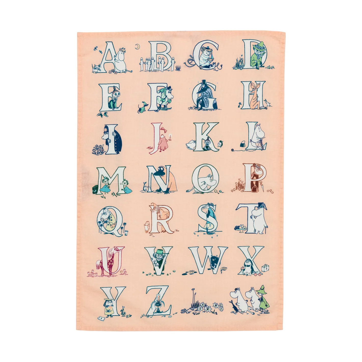 Paños de cocina 50x70 cm, 2 piezas, Alfabeto Moomin Arabia