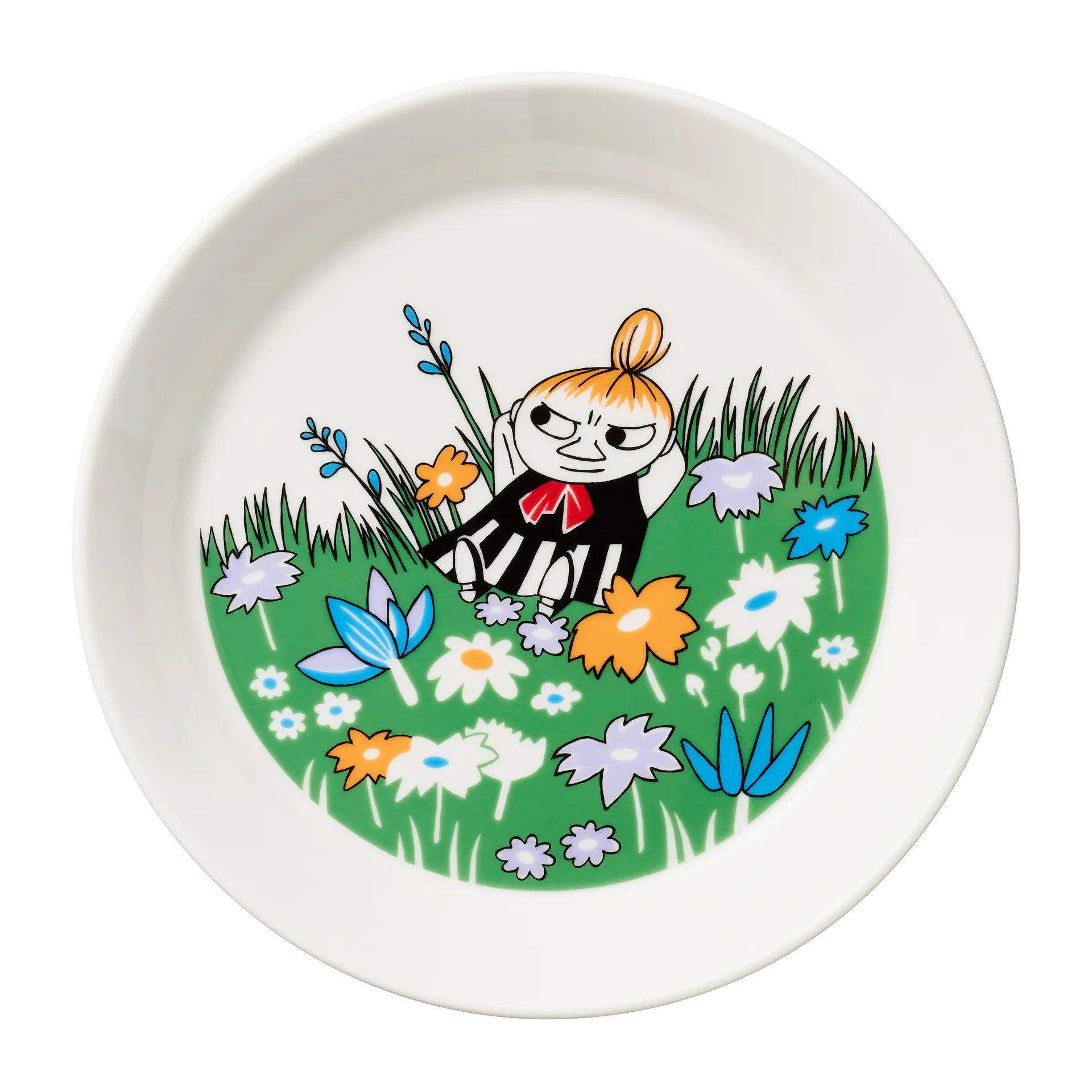 Plato Moomin Little My and meadow, blanco-multi Moomin Arabia