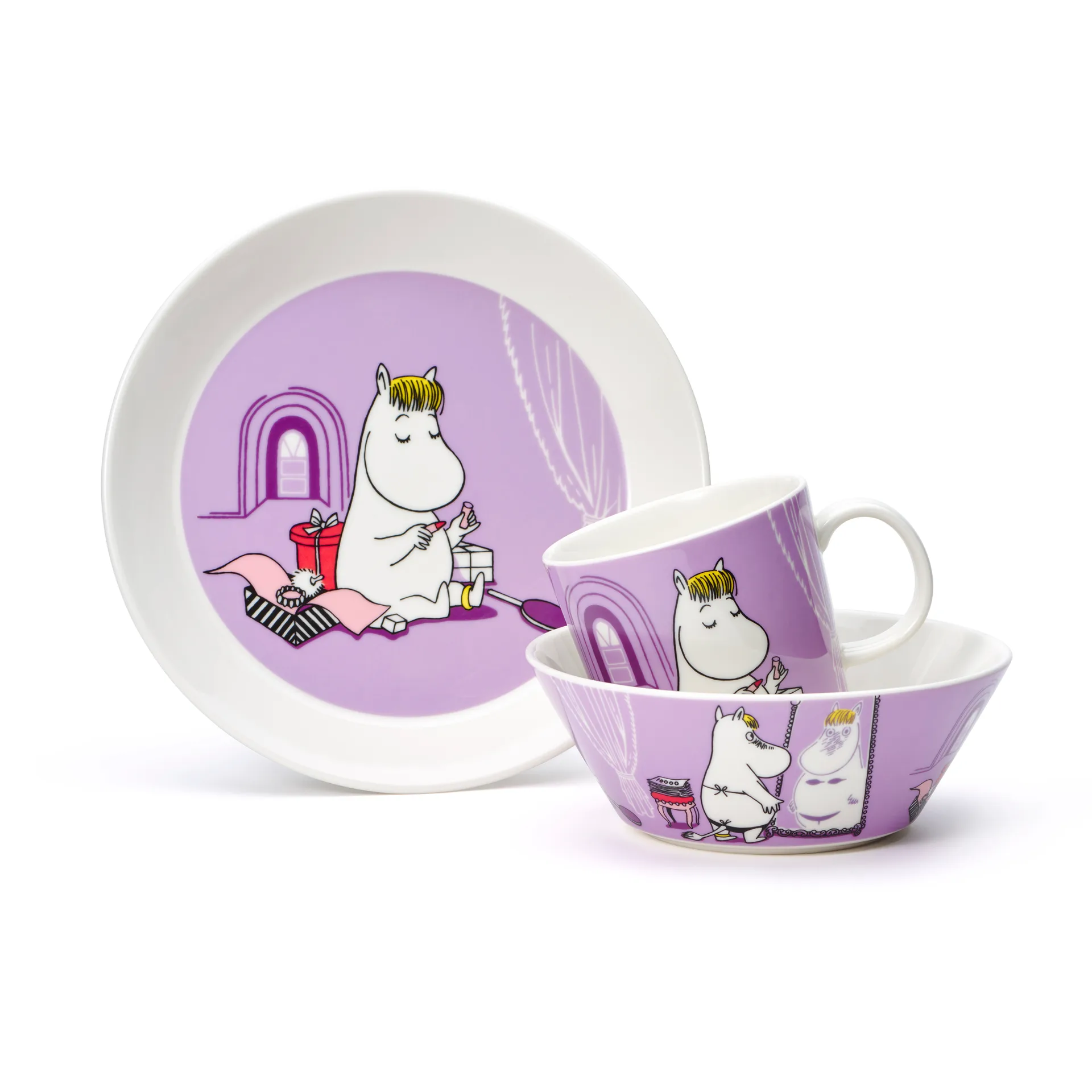 Plato Mumin Snorkmaiden morado, morado Moomin Arabia