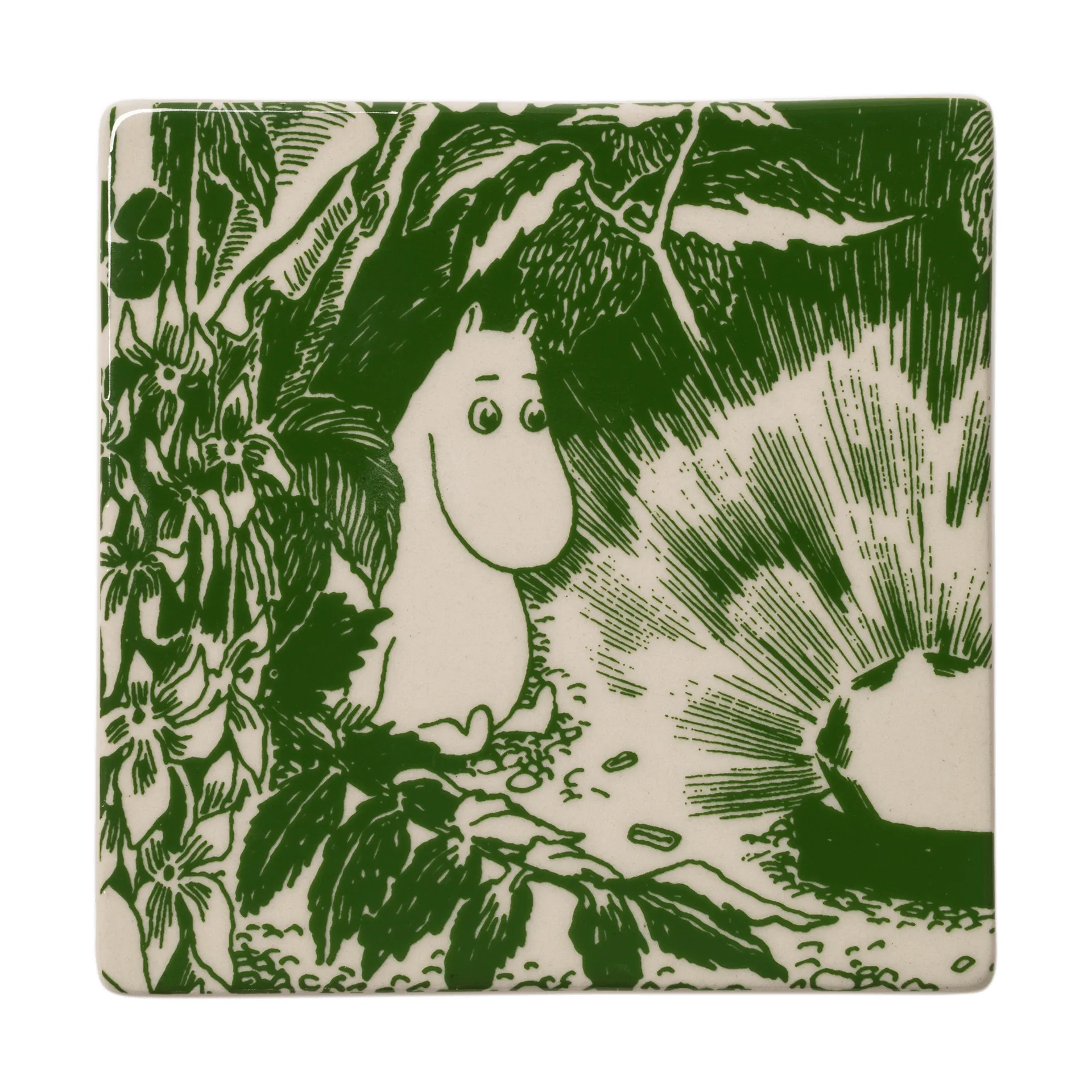 Posavasos Mumin Mystical Forest, Verde, 10x10 cm, 2-pack Moomin Arabia