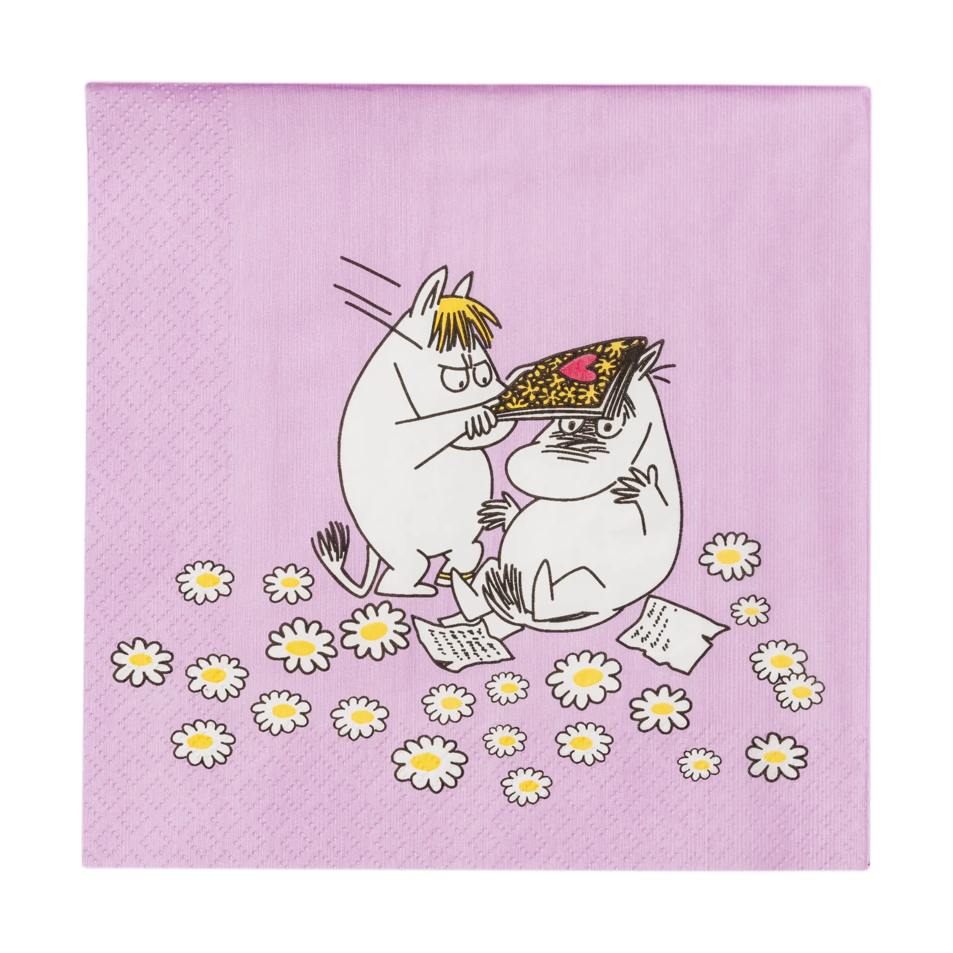 Servilleta de papel Moomin enamorados 33x33 cm, Pack de 20 Moomin Arabia