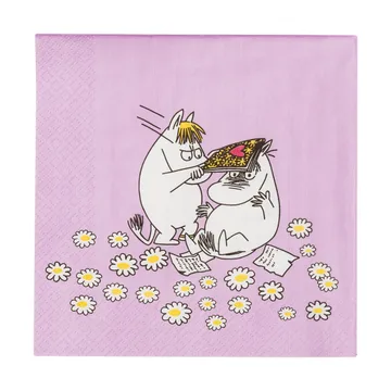 Servilleta de papel Moomin enamorados 33x33 cm - Pack de 20 - Moomin Arabia