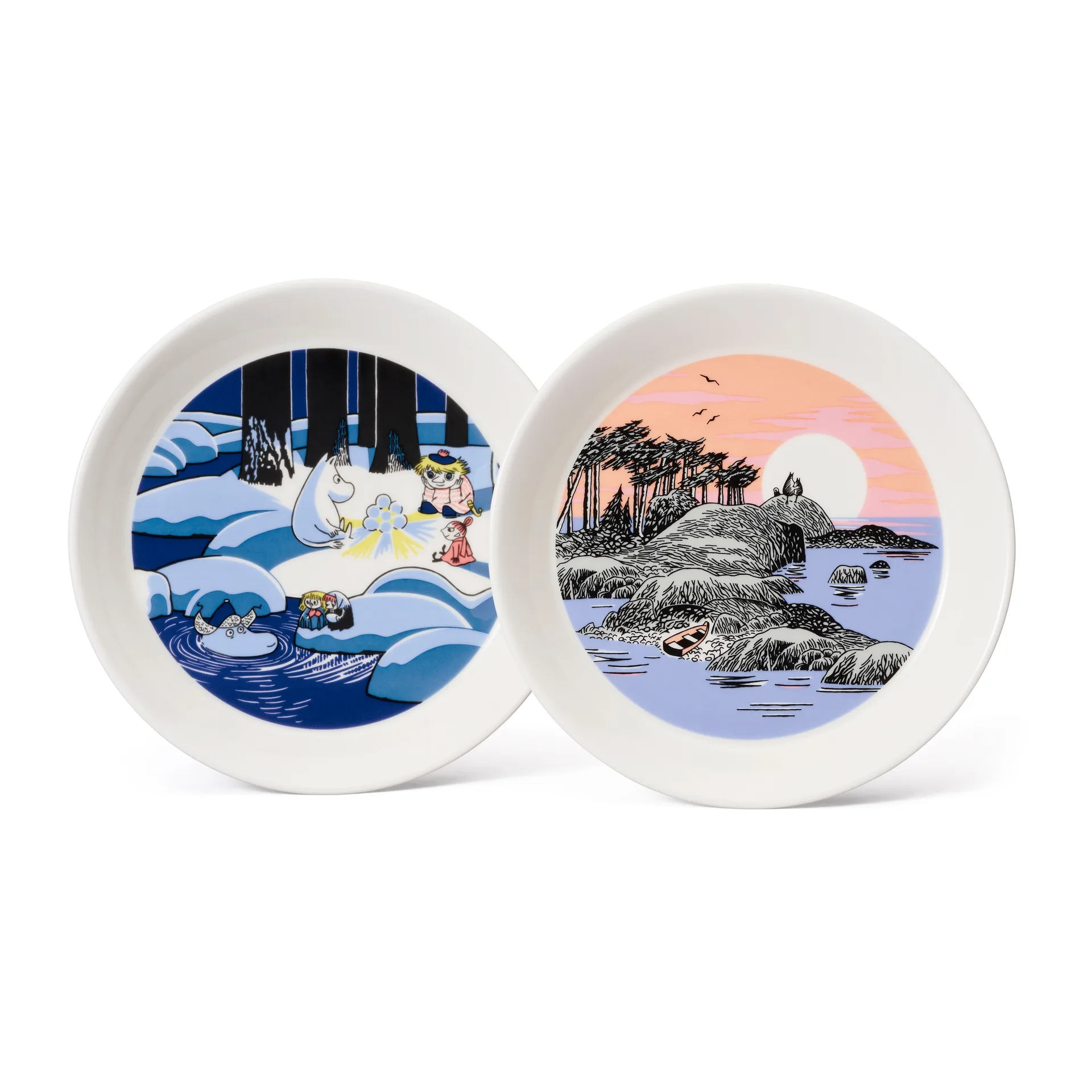 Set de platos Moomin Snow lantern & Moomin’s Day 2018, Ø19 cm Moomin Arabia