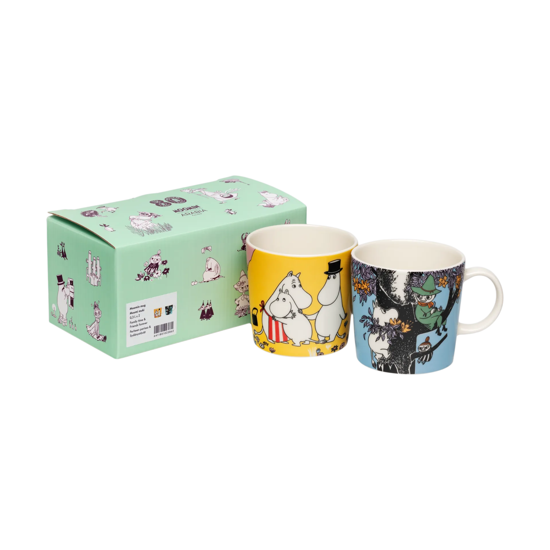 Taza Familjemys & Vänner para siempre Mumin 2 piezas, 30 cl Moomin Arabia