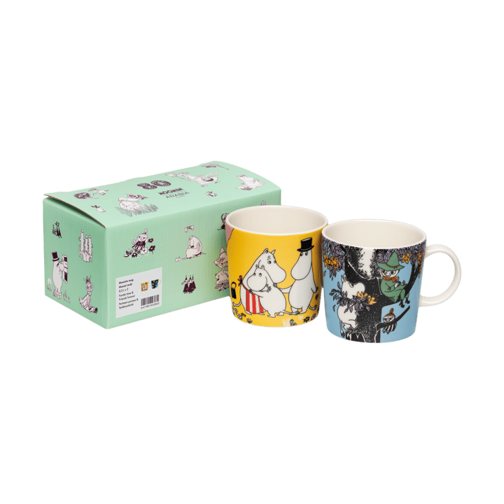 Taza Familjemys & Vänner para siempre Mumin 2 piezas - 30 cl - Moomin Arabia