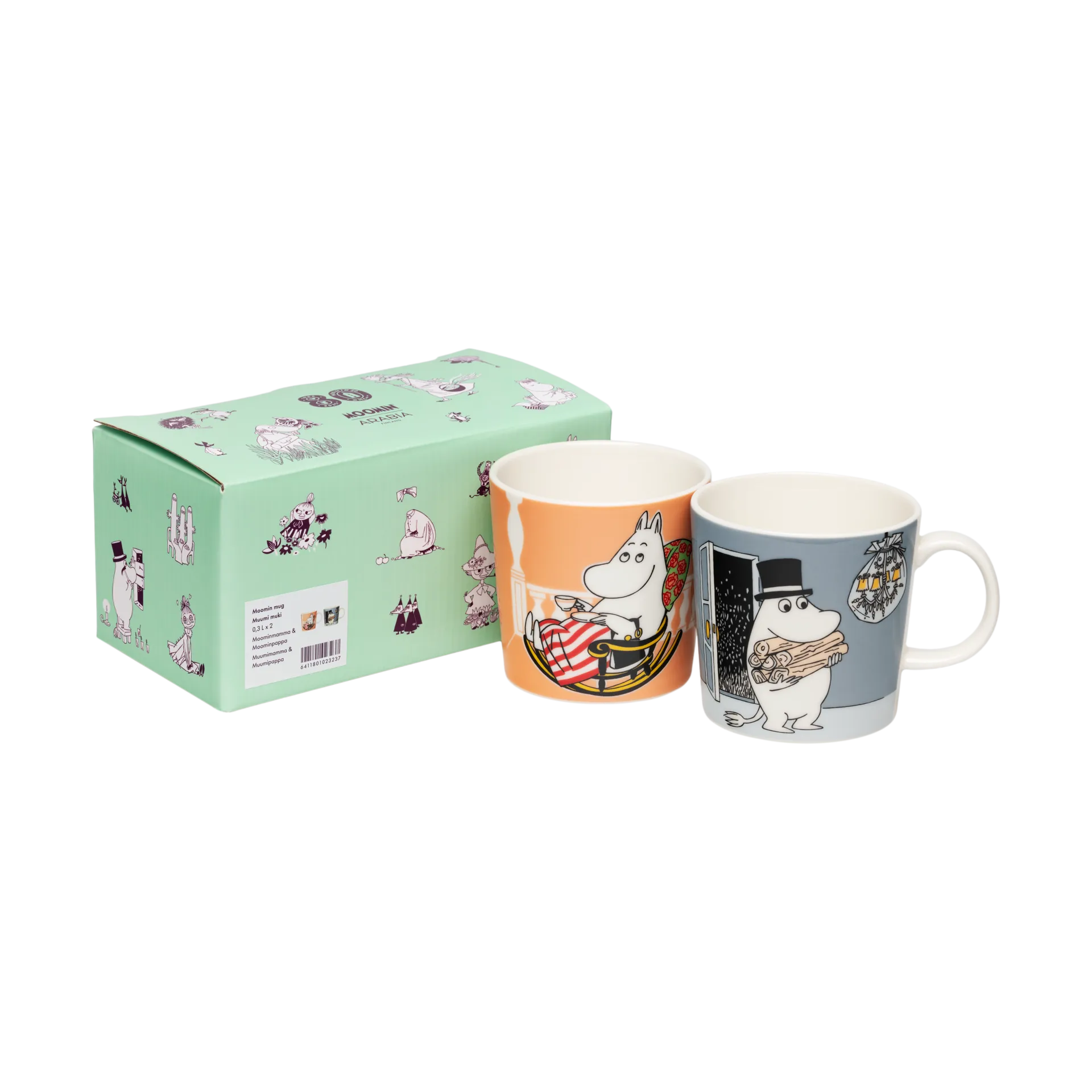 Taza Muminmamma & Muminpappa Mumin 2 piezas, 30 cl Moomin Arabia