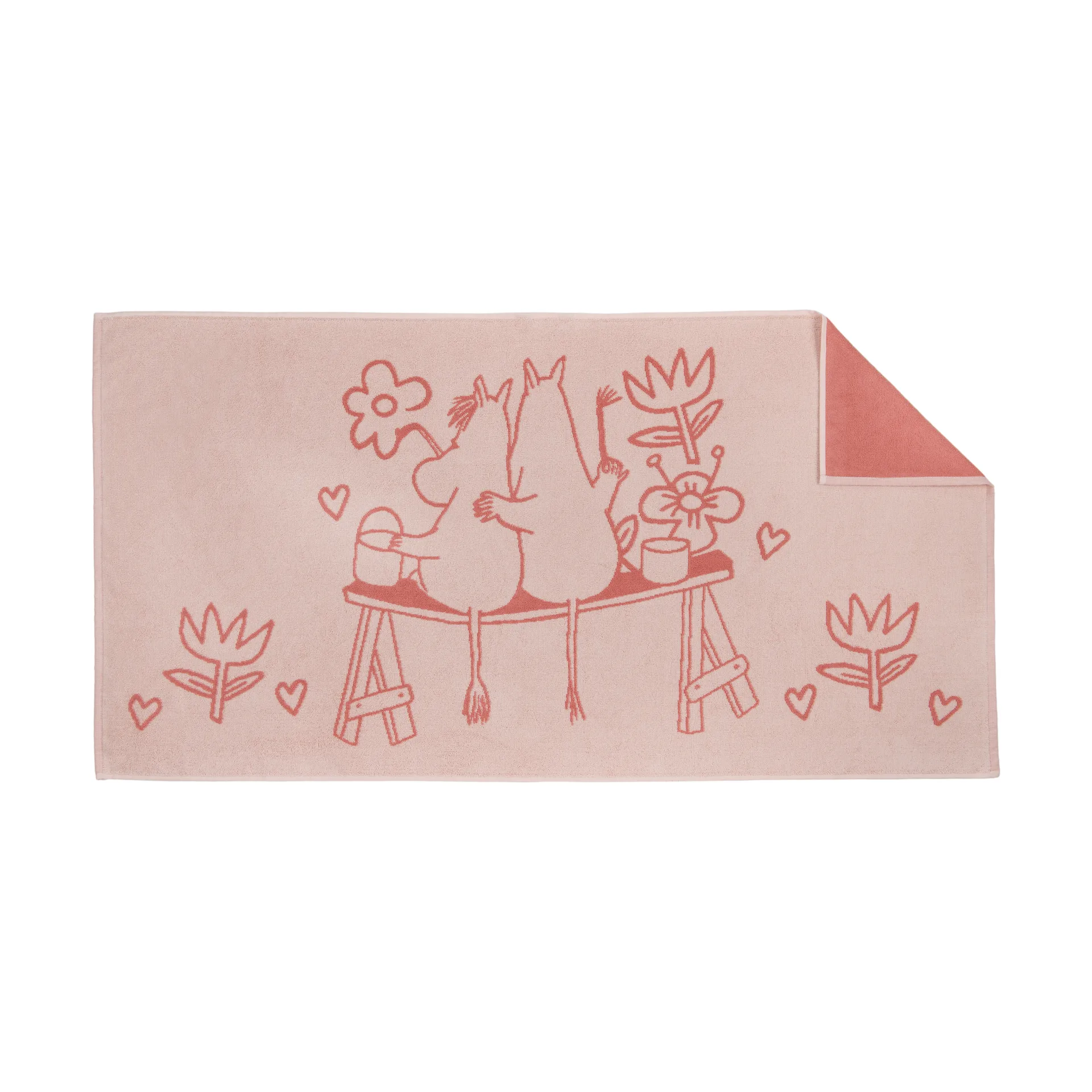 Toalla de baño Mumin 70x140 cm, Amor rosa Moomin Arabia