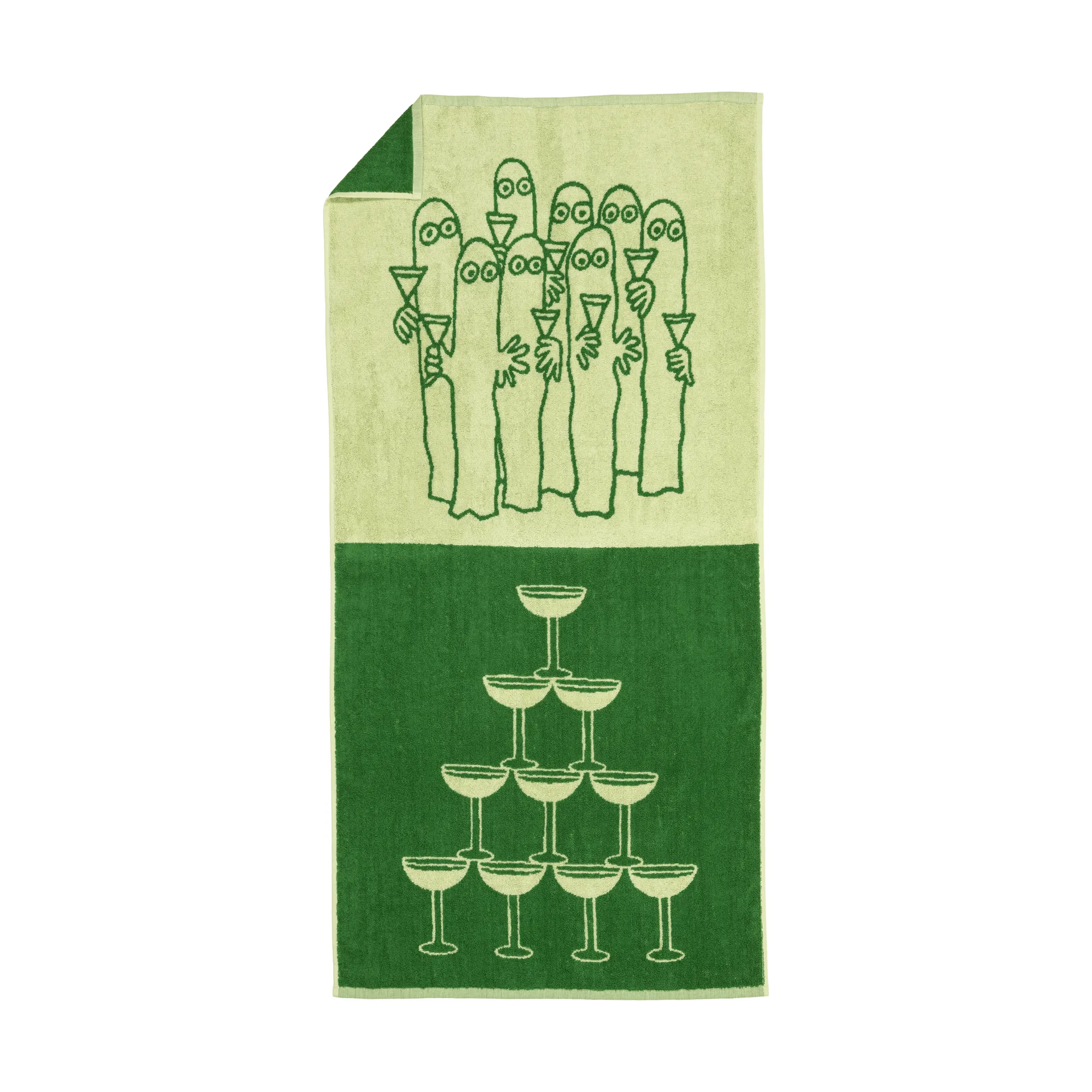 Toalla de baño Mumin 70x140 cm, Hattifatteners, verde Moomin Arabia