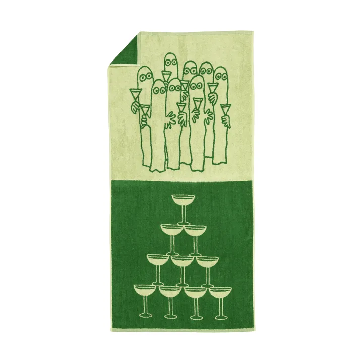 Toalla de baño Mumin 70x140 cm - Hattifatteners, verde - Moomin Arabia
