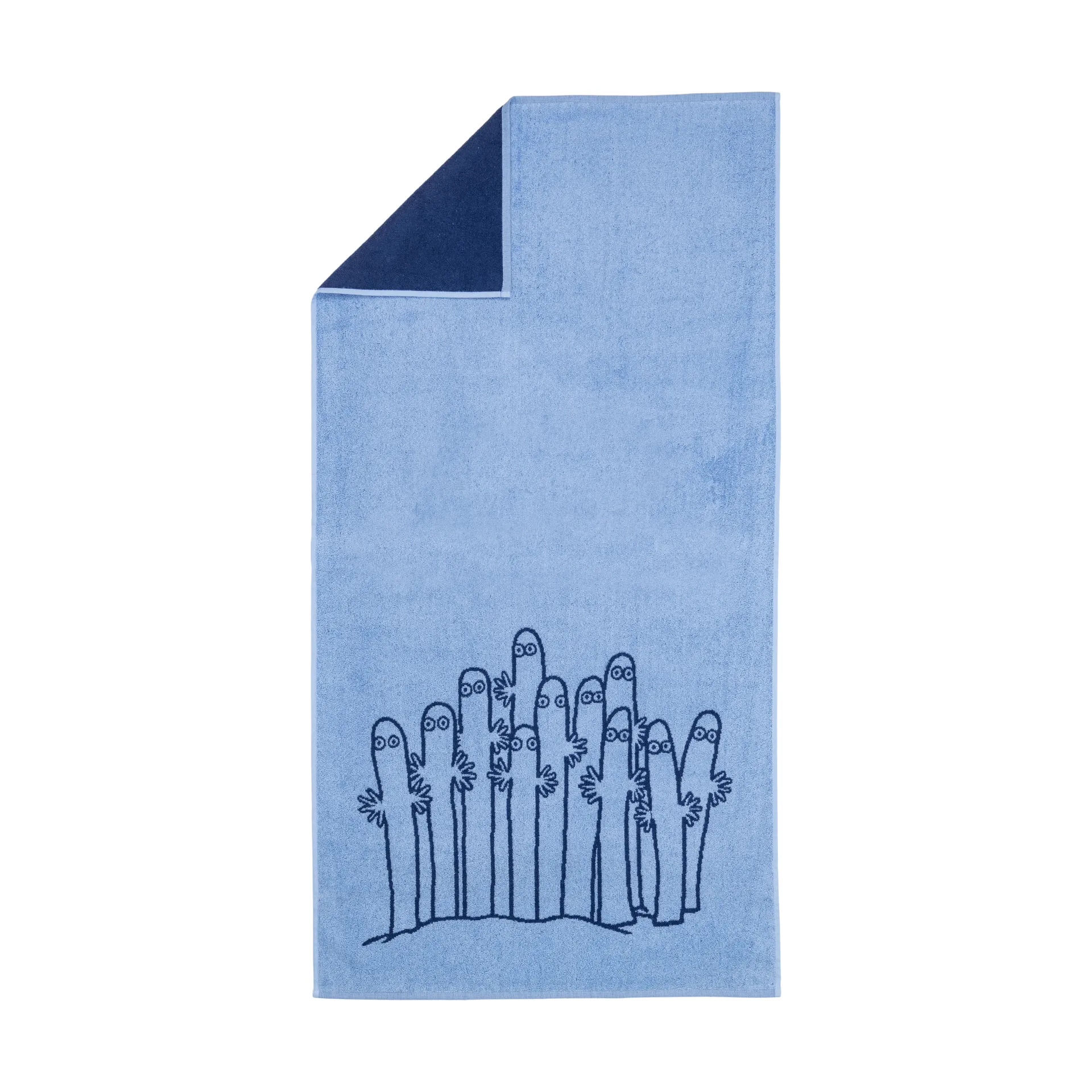 Toalla de baño Mumin 70x140 cm, Hattifnattarna azul Moomin Arabia