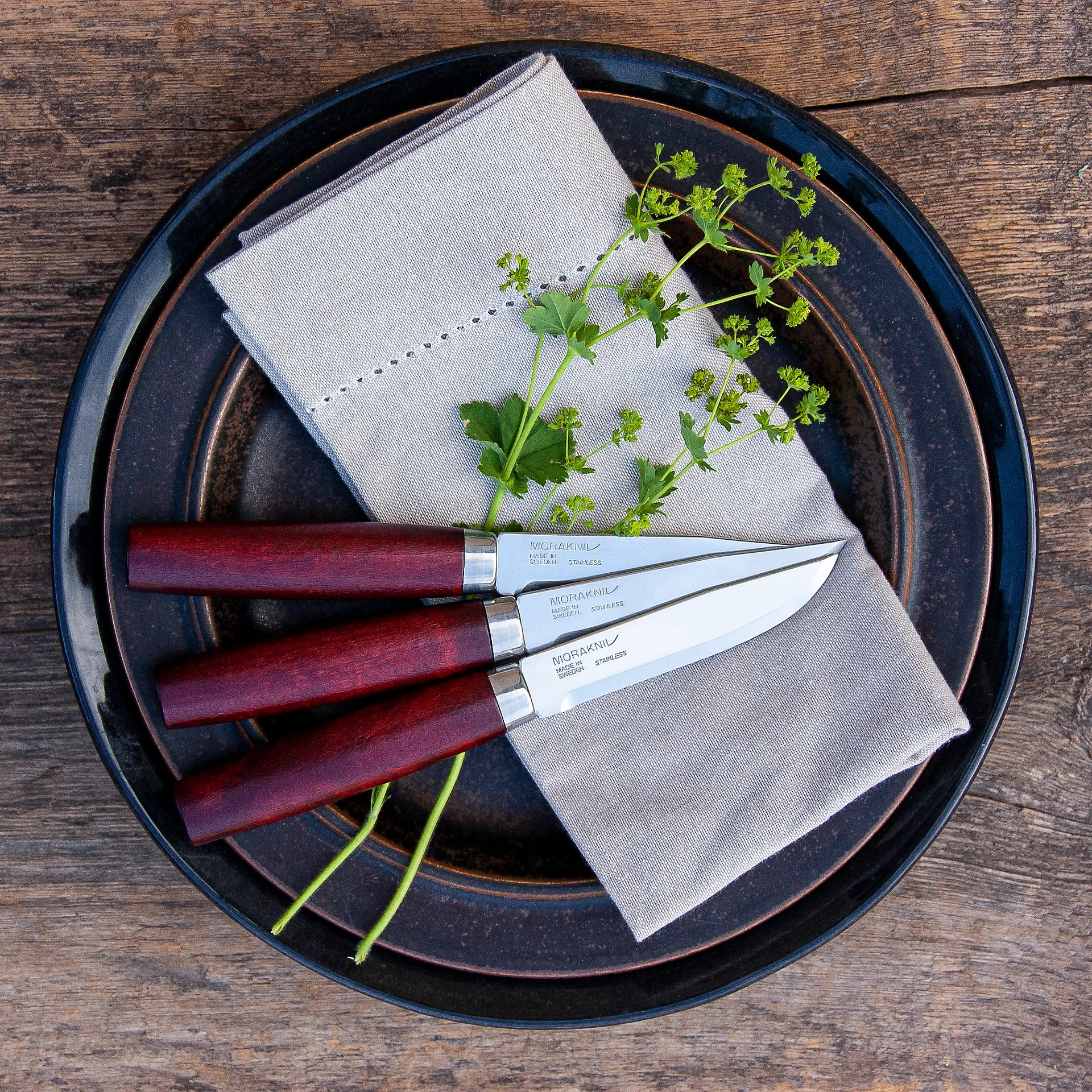 4 Cuchillos de carne Morakniv Classic Steak Knife, rojo Morakniv
