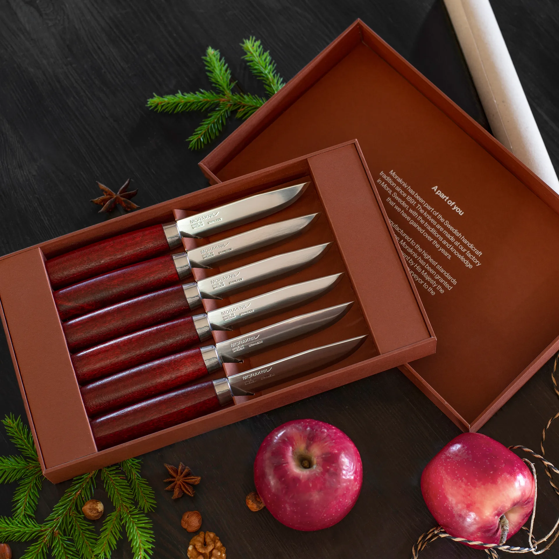 6 Cuchillos de carne Morakniv Classic Steak Knife, rojo Morakniv