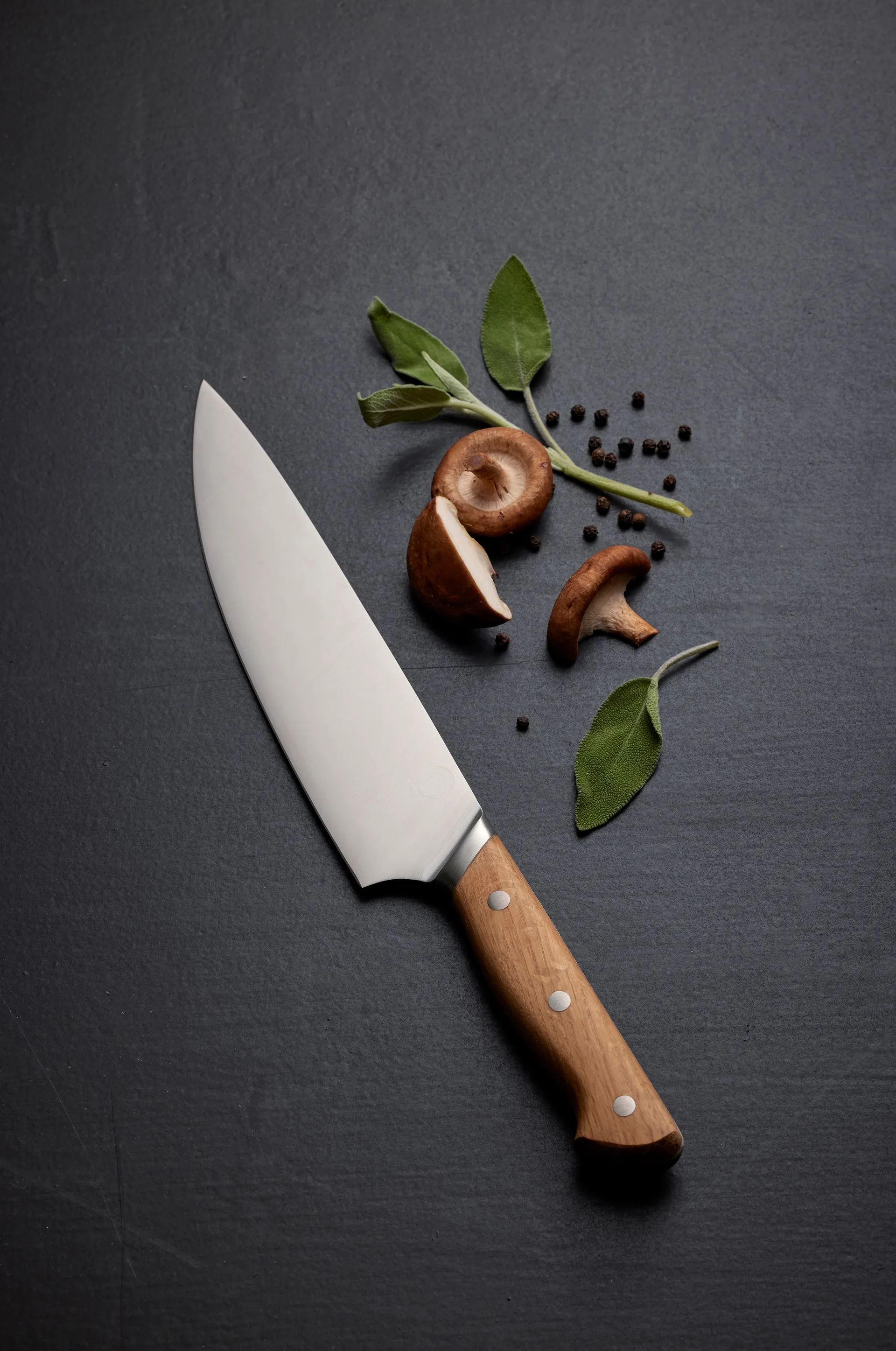 Cuchillo de chef Foresta 33 cm, acero inoxidable-roble Morsø