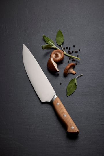 Cuchillo de chef Foresta 33 cm - acero inoxidable-roble - Morsø