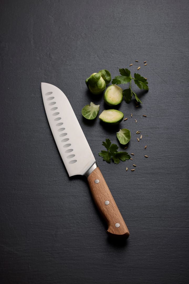Cuchillo santoku Foresta 30 cm, acero inoxidable-roble Morsø