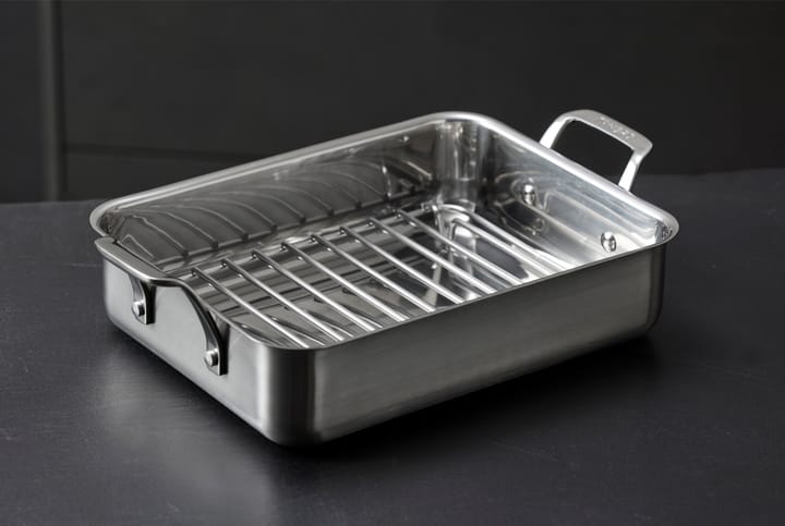 Sartén de horno 79NORD con rejilla 40x25x10 cm, Acero inoxidable Morsø