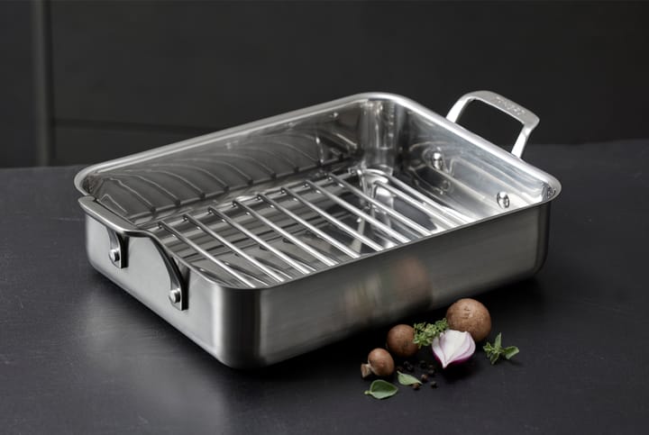 Sartén de horno 79NORD con rejilla 40x25x10 cm, Acero inoxidable Morsø