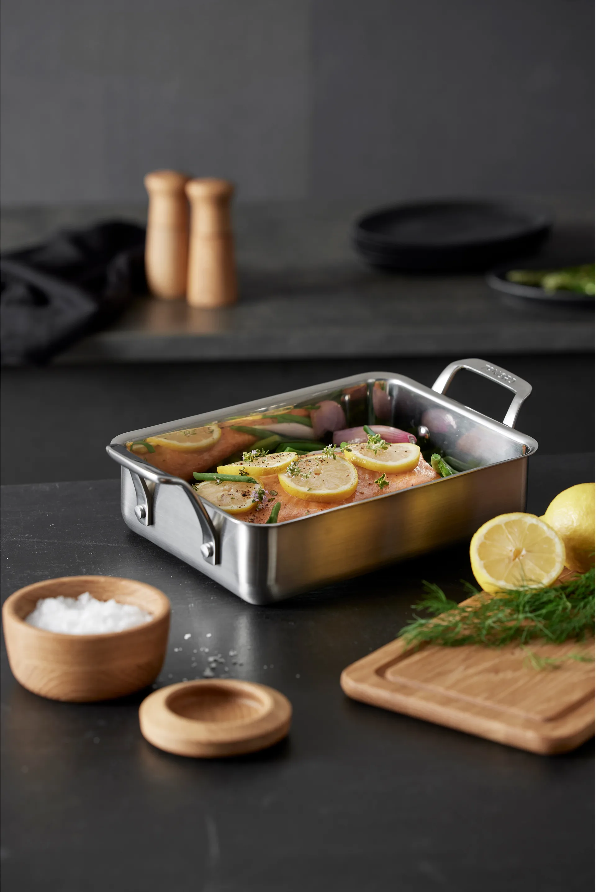 Sartén de horno 79NORD con rejilla 40x25x10 cm, Acero inoxidable Morsø