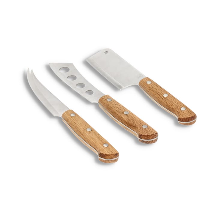 Set de 3 cuchillos para queso Foresta - Roble-acero inoxidable - Morsø