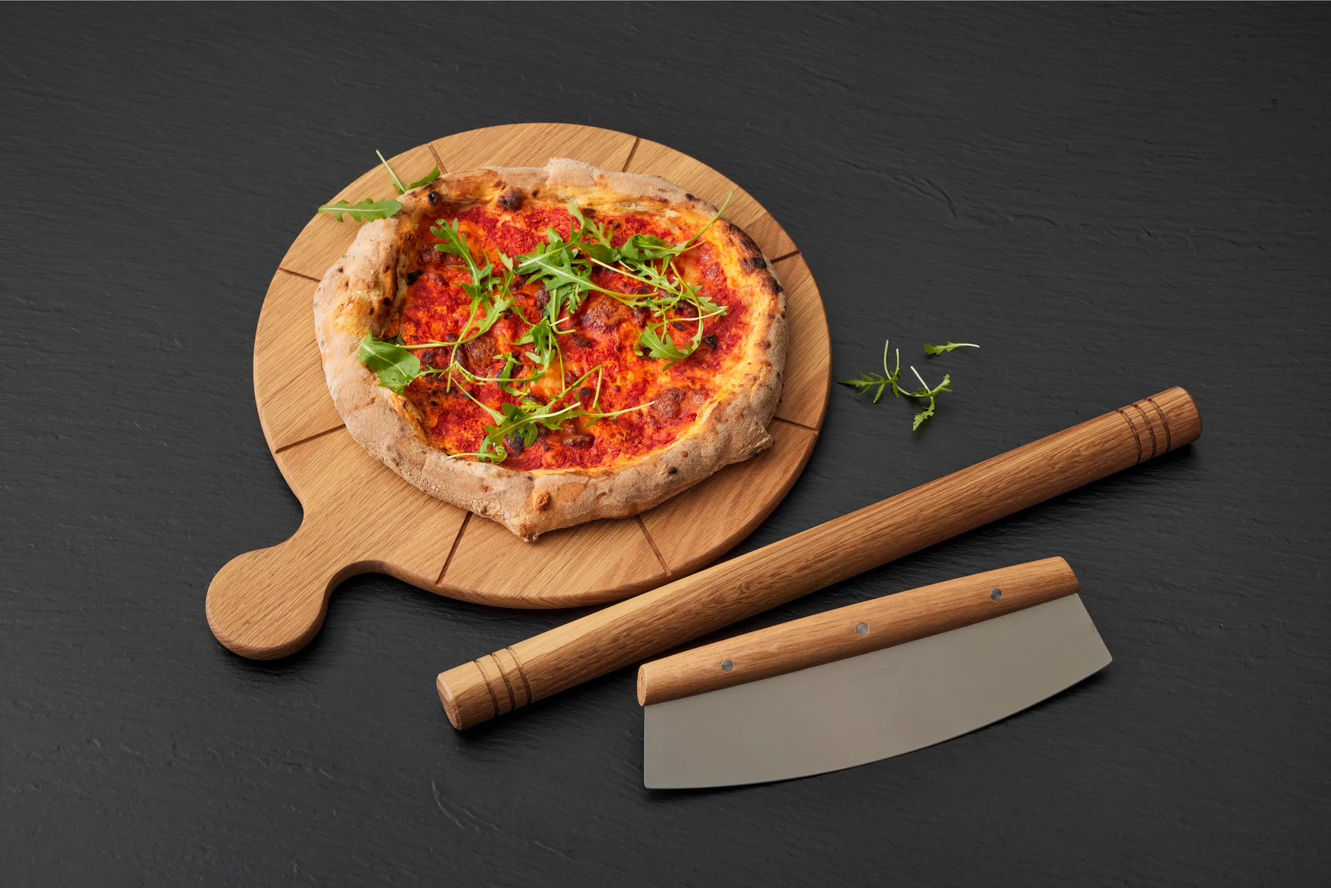 Tabla para cortar pizza Foresta acanalada, Roble Morsø