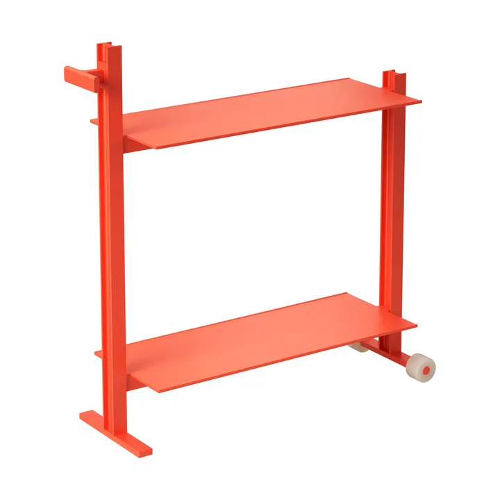 Carrito de servicio Museum Trolley - Naranja, 74,5x77,5x24 cm - Museum