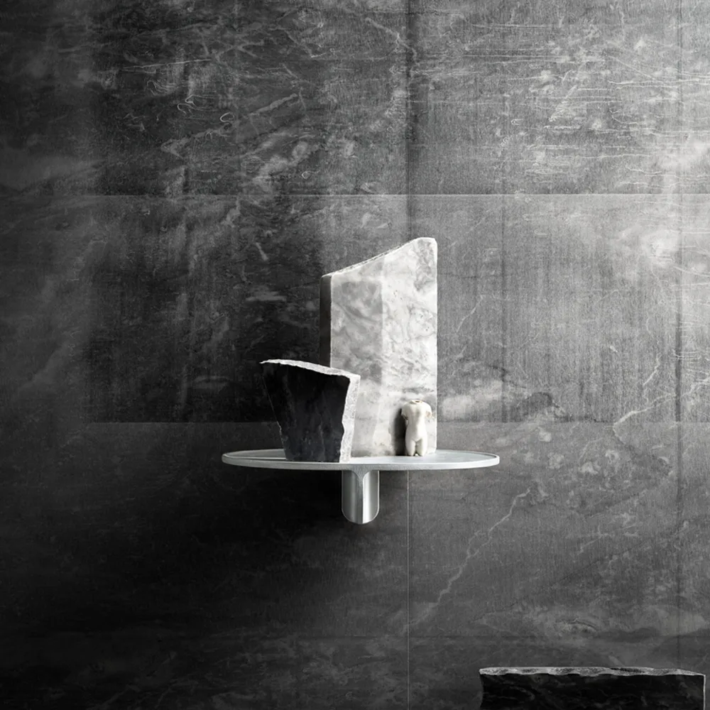 Estantería de pared Museum NM&.045, Marrón oscuro Museum