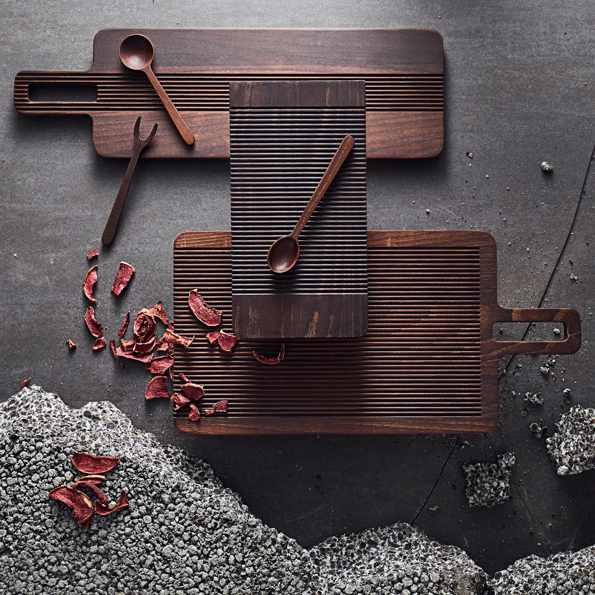 Bandeja para tapas Yami 15x49 cm, marrón MUUBS