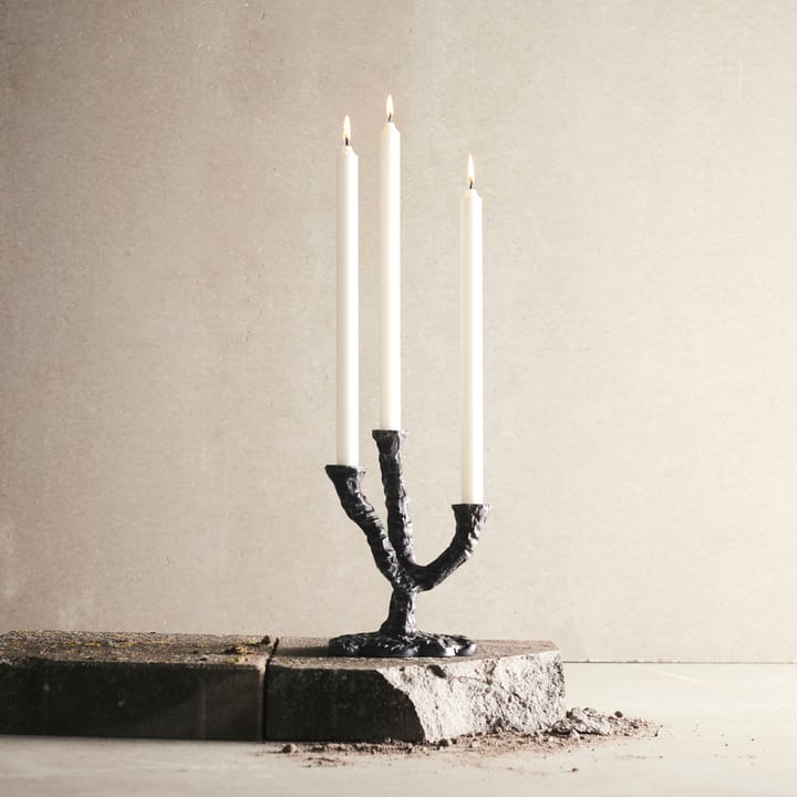 Candelabro Ava 22 cm, Gris antiguo MUUBS