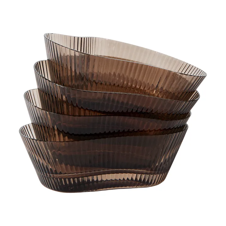 Cuenco Ripem 4-pack - Smoked brown - MUUBS