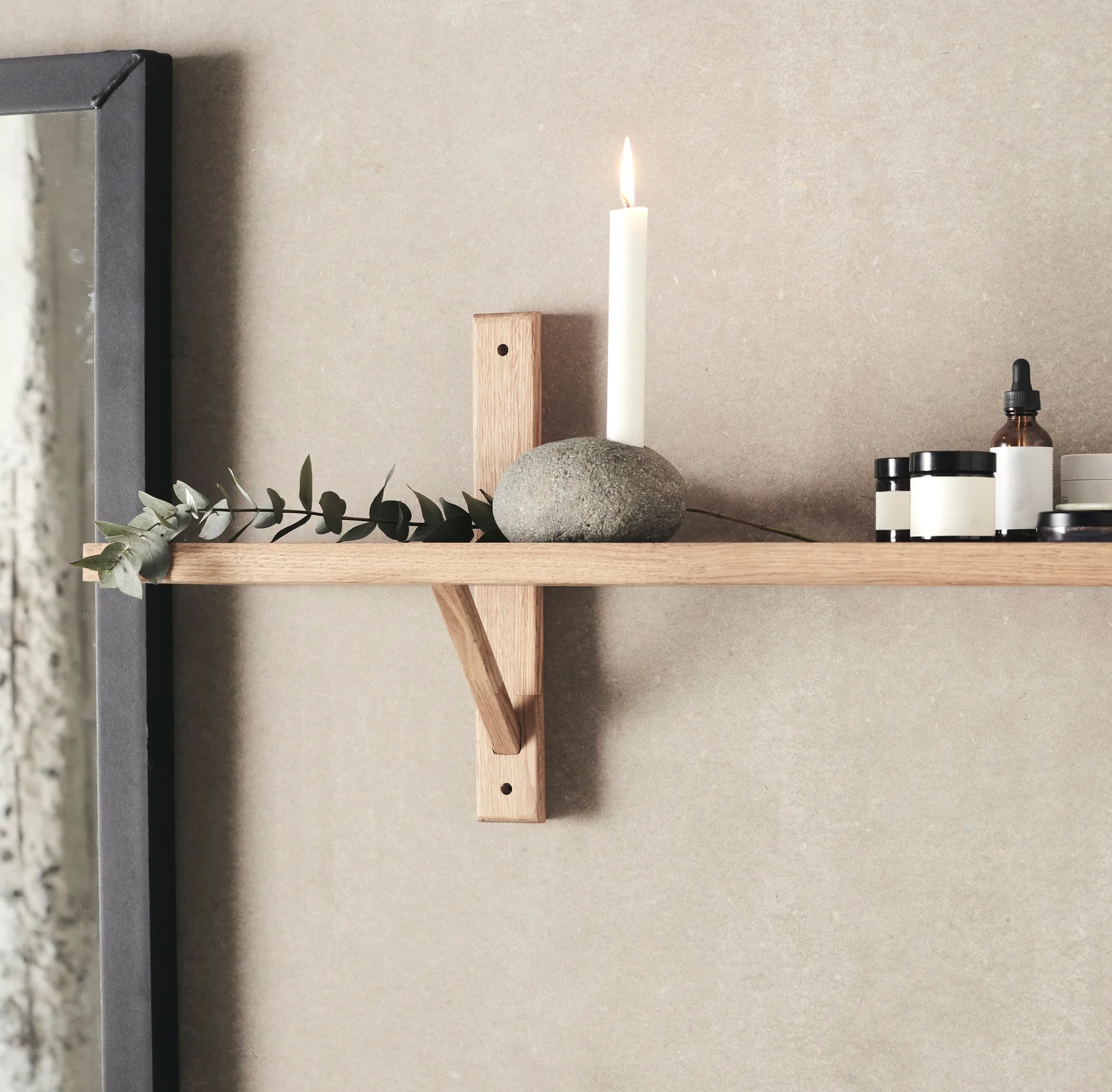 Estantería de pared Toronto 93 cm, Roble aceitado natural MUUBS