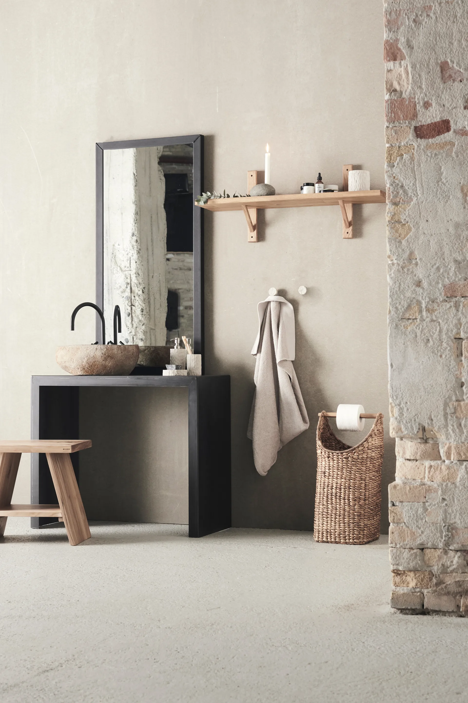 Estantería de pared Toronto 93 cm, Roble aceitado natural MUUBS