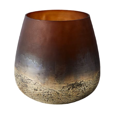 Jarrón Lana Ø15x15 cm - Brown-gold - MUUBS