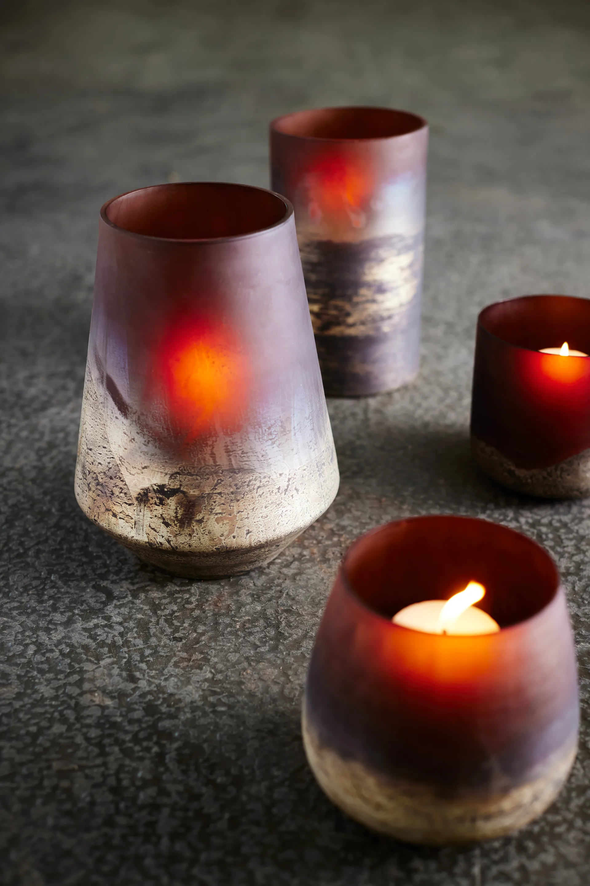 Jarrón Lana Ø18x26 cm, Brown-gold MUUBS