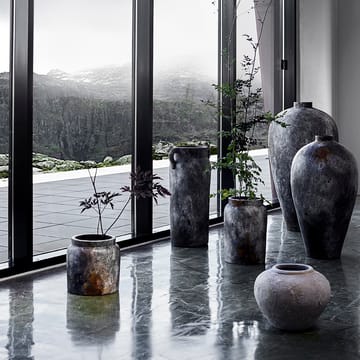 Maceta Echo Ø26 cm h40 cm - óxido-gris - MUUBS