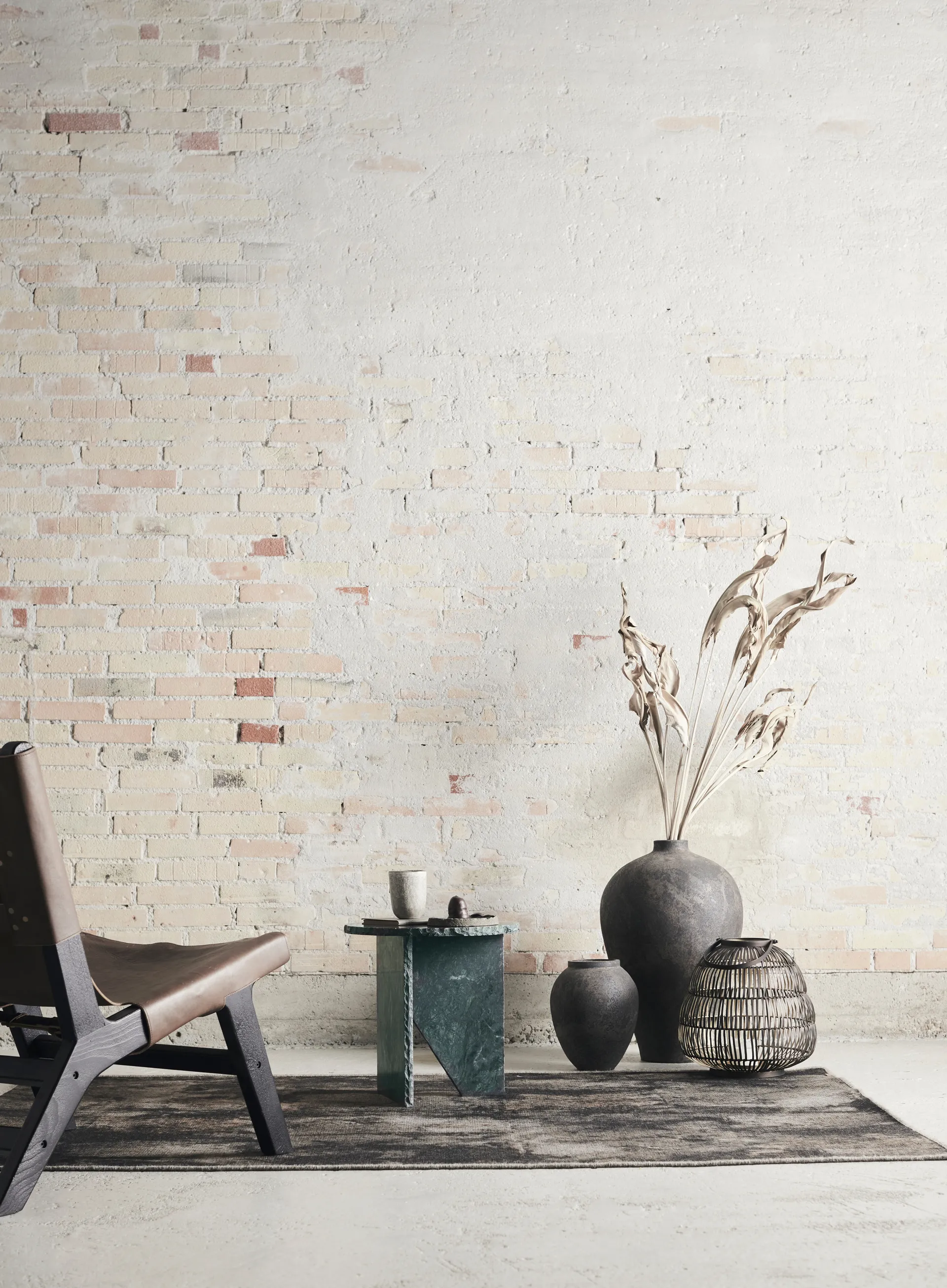 Maceta-Jarrón Memory 60 cm, Marrón/gris terracota MUUBS