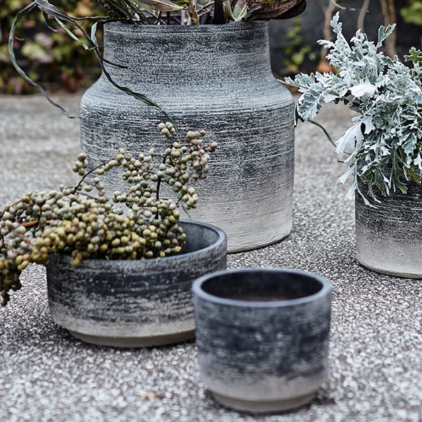 Maceta Kanji Ø 15 cm, gris MUUBS