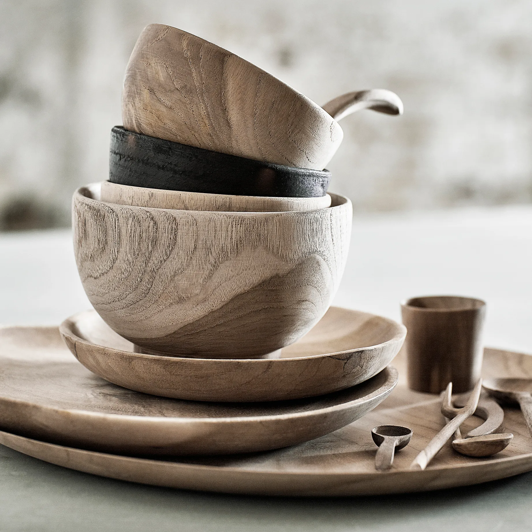 Plato Muubs teca 18 cm, natural MUUBS