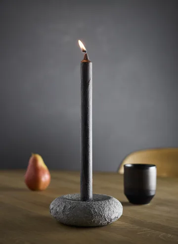 Portavelas Luna - Grey, Ø13x4,8 cm - MUUBS