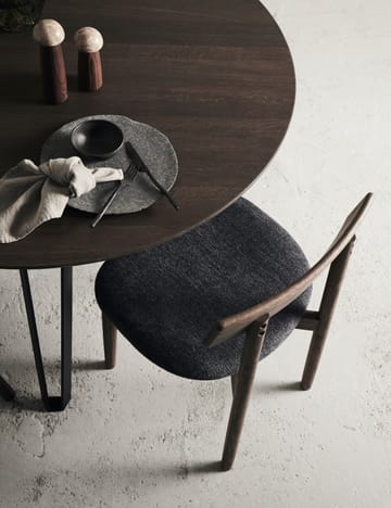 Sillas con asiento Tetra - Tejido color granito-roble oscuro - MUUBS