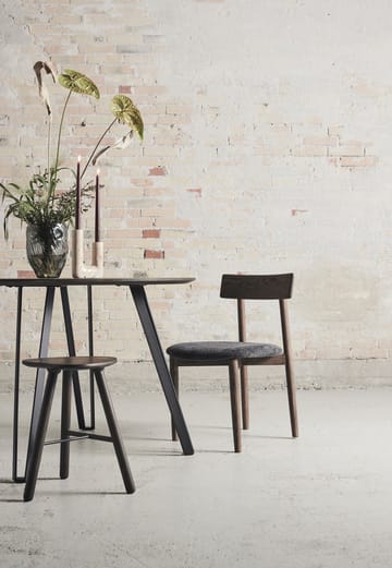 Sillas con asiento Tetra - Tejido color granito-roble oscuro - MUUBS