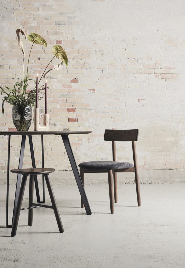 Sillas con asiento Tetra, Tejido color granito-roble oscuro MUUBS