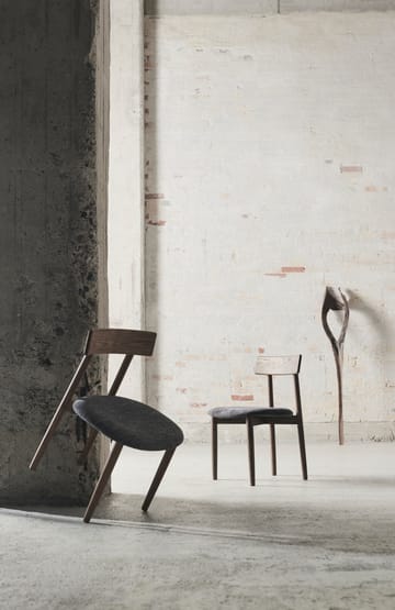 Sillas con asiento Tetra - Tejido color granito-roble oscuro - MUUBS