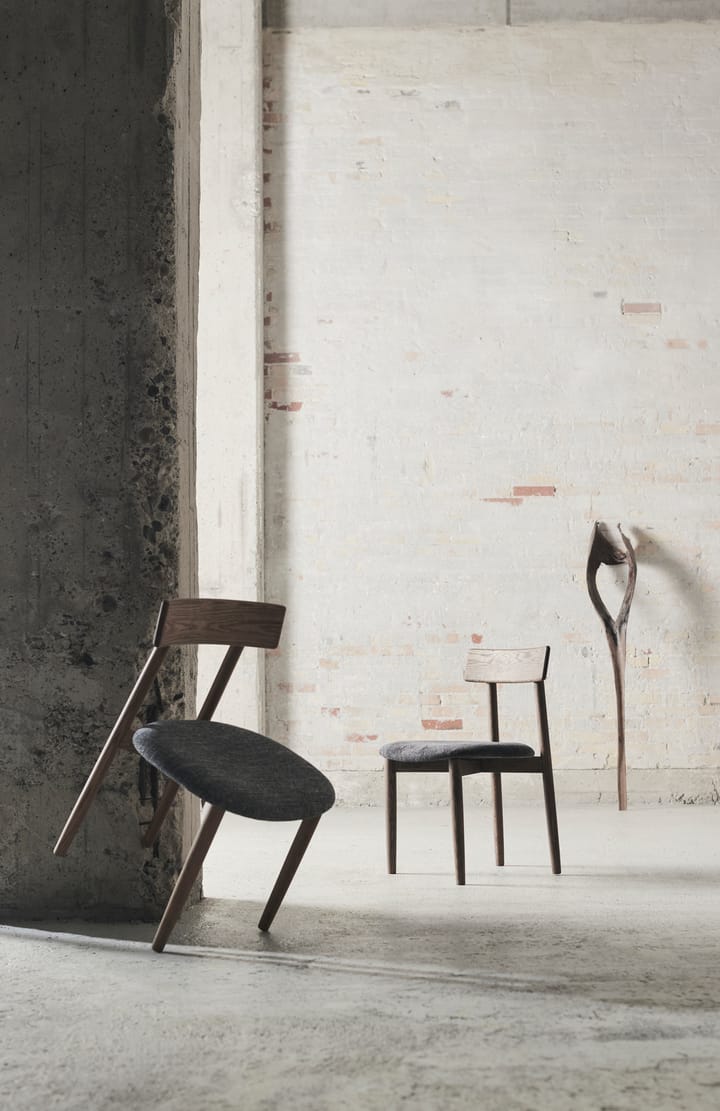 Sillas con asiento Tetra, Tejido color granito-roble oscuro MUUBS