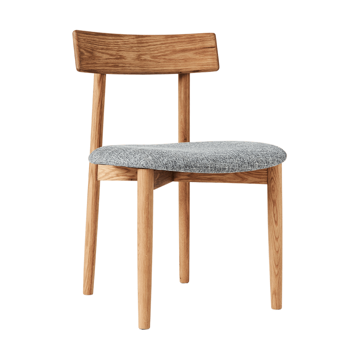 Sillas con asiento Tetra, Tejido color hormigón-roble aceitado natural MUUBS