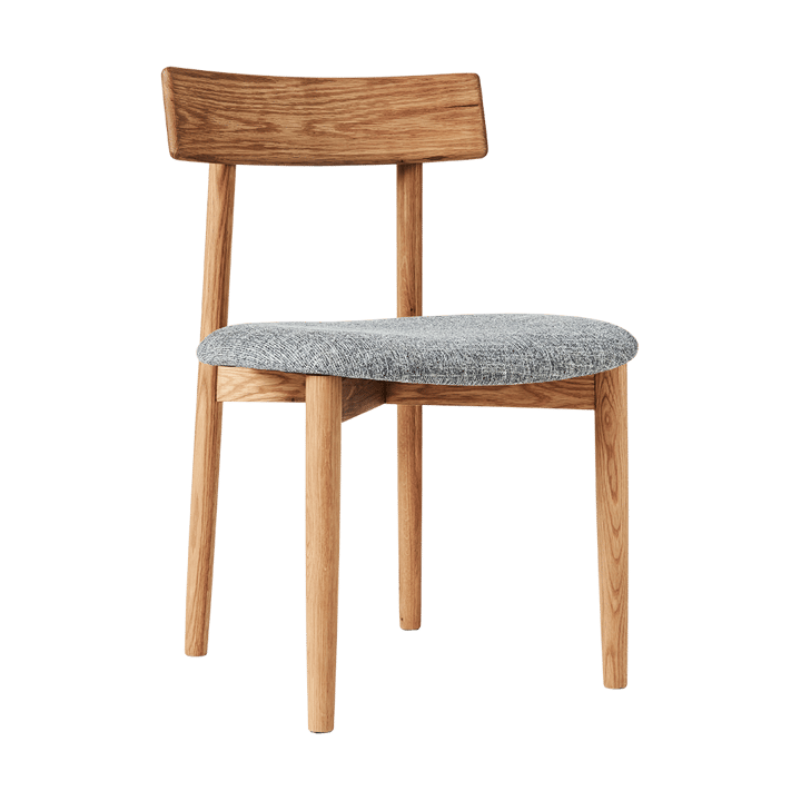 Sillas con asiento Tetra - Tejido color hormigón-roble aceitado natural - MUUBS