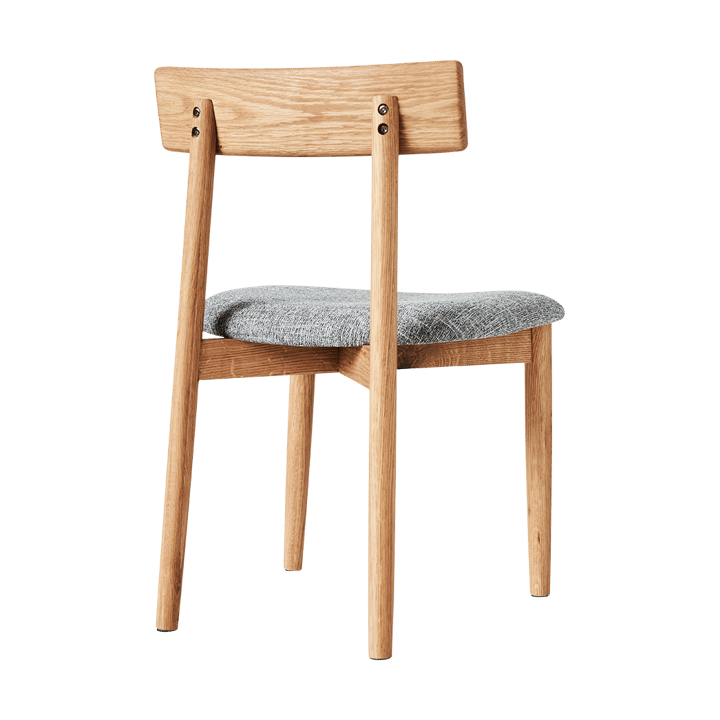Sillas con asiento Tetra, Tejido color hormigón-roble aceitado natural MUUBS