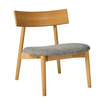 Tetra lounge chair - Tela color hormigón-roble aceitado natural - MUUBS