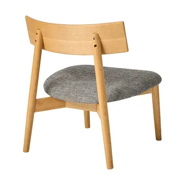 Tetra lounge chair - Tela color hormigón-roble aceitado natural - MUUBS