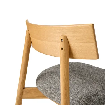 Tetra lounge chair - Tela color hormigón-roble aceitado natural - MUUBS